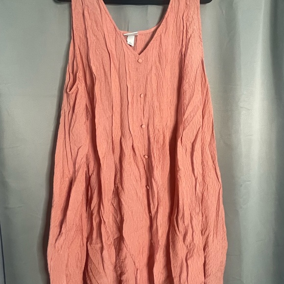 Ava & Viv Pink Sleeveless Relaxed Tank Top Dress - Picture 1 of 6
